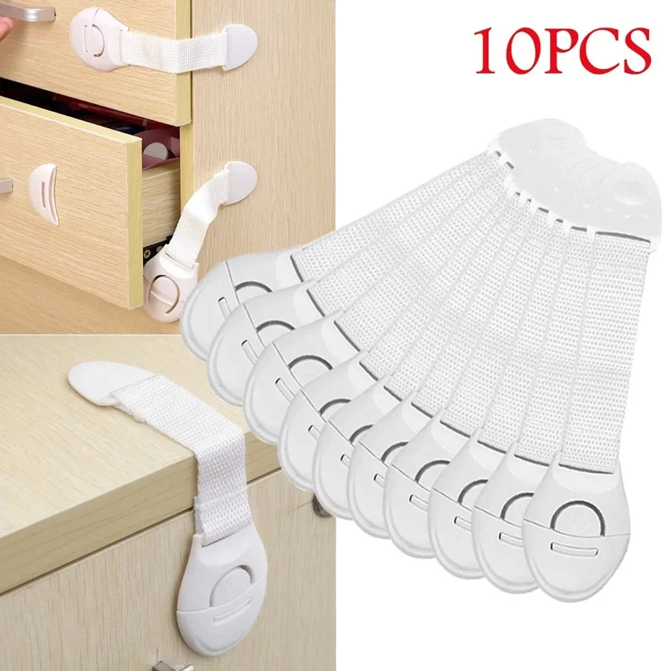 1/2/10/20pcs Kids Safety Door Lock Child Safety Cabinet Lock Baby Proof Security Protector Drawer Door Cabinet Lock Protection