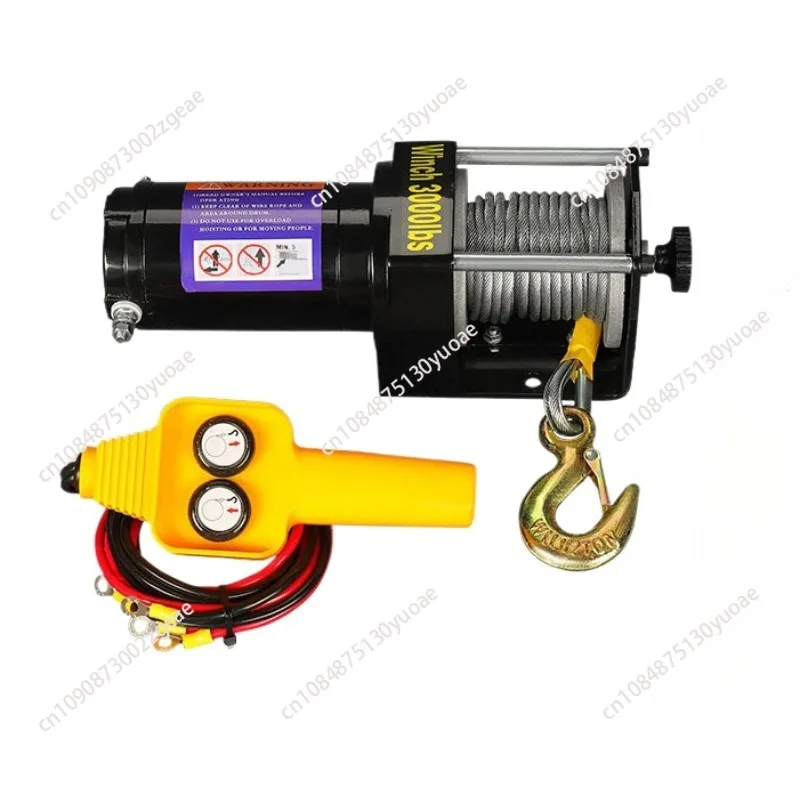 

12V24v vehicle winch, trailer traction, self-rescue off-road, vehicle electric winch