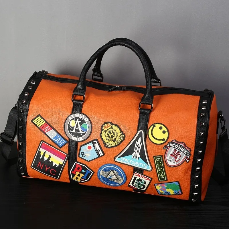 

Fashion Badge Travel Totes Men Top-Handle Bags Large Capacity Business Handbag Multi-function Crossbody Bag for Men Luggage Bags