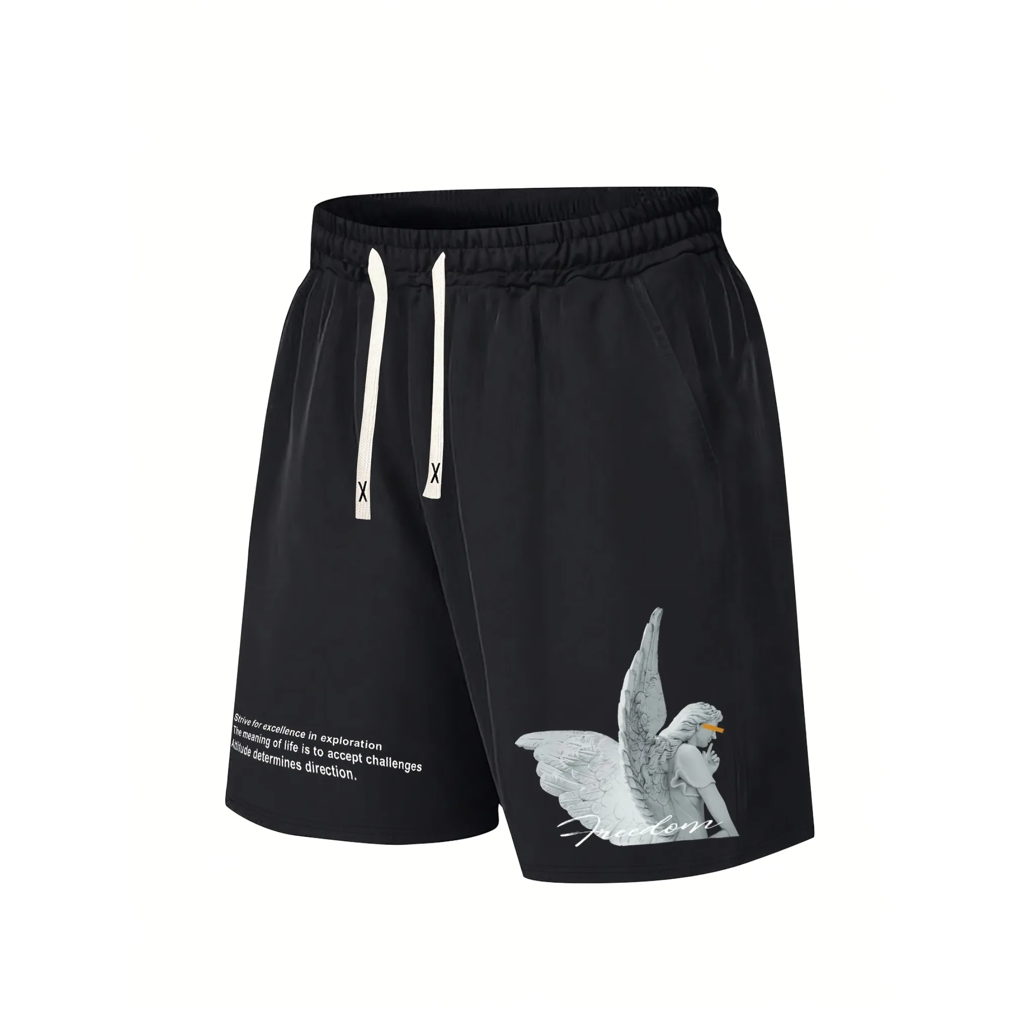 

Новые мужские шорты с английским принтом и завязками на талии, дышащая ткань, шорты с завязками, подходящие для бега, спортивные шорты