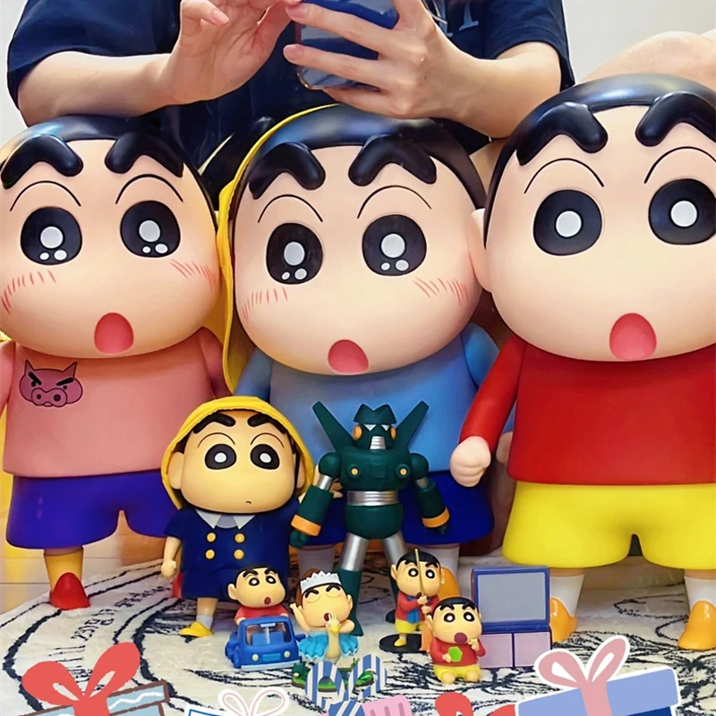 

Большой игрушечный фигурки Crayon Shin-chan 42 см, фигурки из аниме мультфильма нохара Shinnosuke, коллекционные ПВХ модели, куклы, игрушки, рождественский подарок, Декор