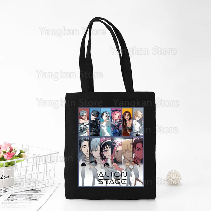 

Alien Stage Shopping Canvas Bag Girl Tote Eco Harajuku Shopper Shoulder Bags,Drop Ship