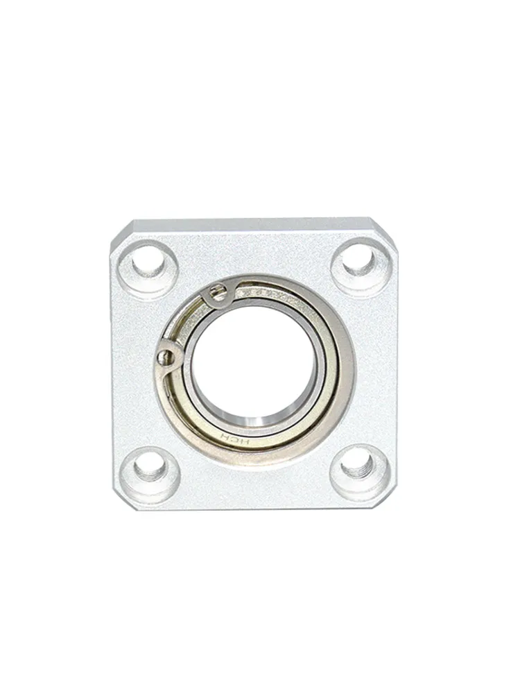 Aluminum Flange Square Housing Single Bearings with Housings Bearing seat assembly Direct Mount Unbuckled ring diameter 4mm-50mm