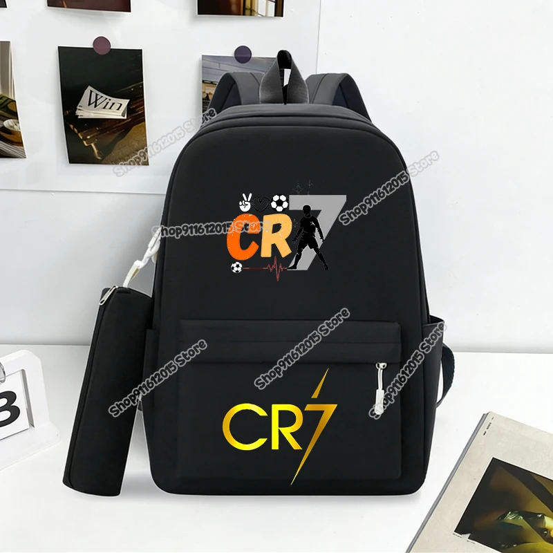 Cristiano Ronaldo Student Backpack CR7 Teenager Travel Rucksack Football Player Large Capacity Boy Schoolbag Outdoor Knapsack view 4