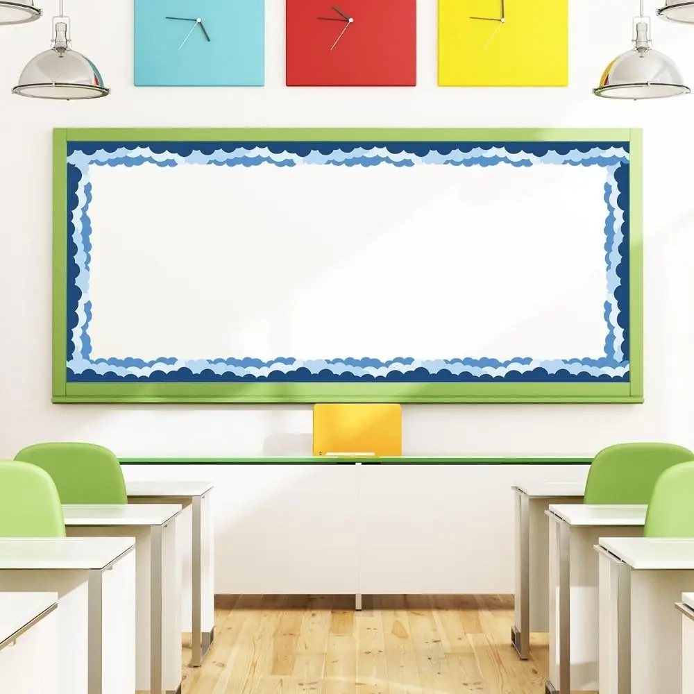 Wavy Trim Bulletin Board Trim Self-Adhesive DIY Blackboard Decorative Stickers 5M/Roll Back-to-School Decor