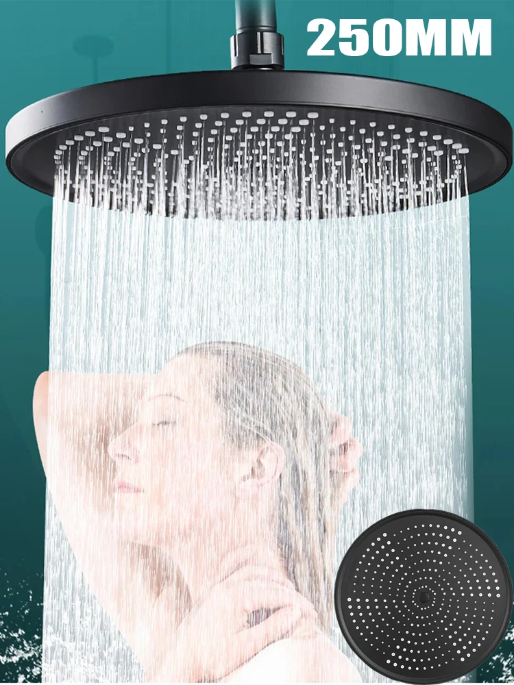 

10-дюймовая большая панель, большой поток, высокое давление, потолочная насадка для душа, 5 режимов, дождевой наполнитель, душ, аксессуары для ванной комнаты