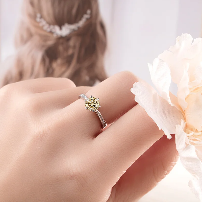 Joyce Kelly 1 CT Blau Grün Moissanit Ring Für Frauen Solide 925 Sterling Silber Braut Weibliche Verlobung Hochzeit Luxus Jewerly – Detail 14