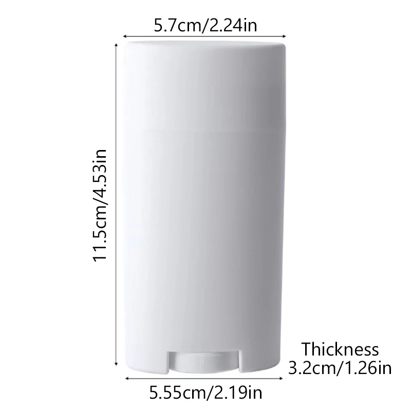 Plastic White 75g Refillable Perfume Deodorant Containers Empty Lip Balm Tube Portable Cosmetic Lipstick Tubes