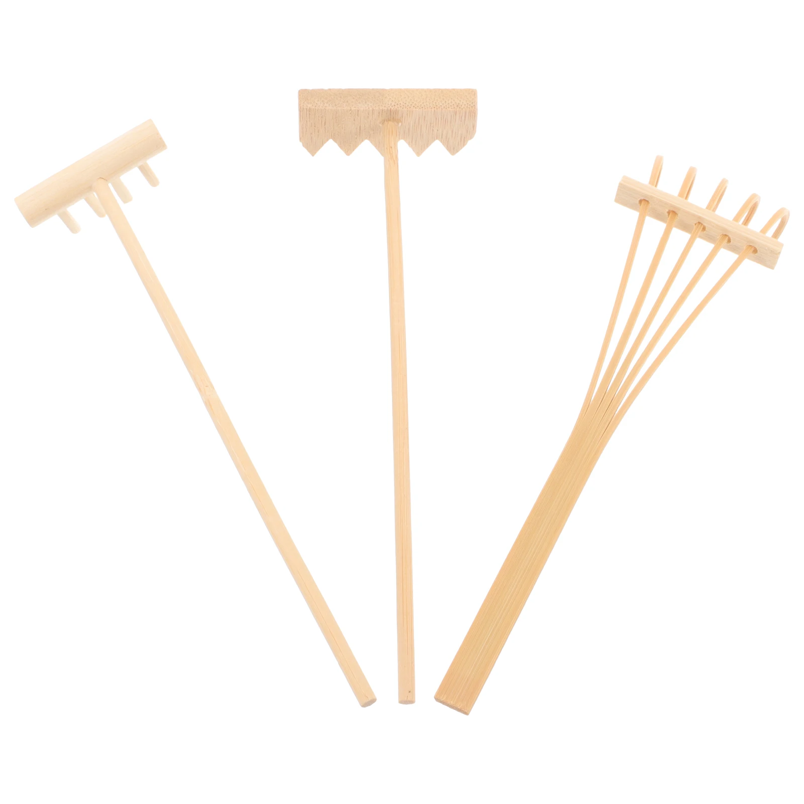 

3 Pcs Sand Table Accessories Set Zen Garden Mini Rake Tool Relaxation Miniature Wooden Rakes Small Child Sandbox