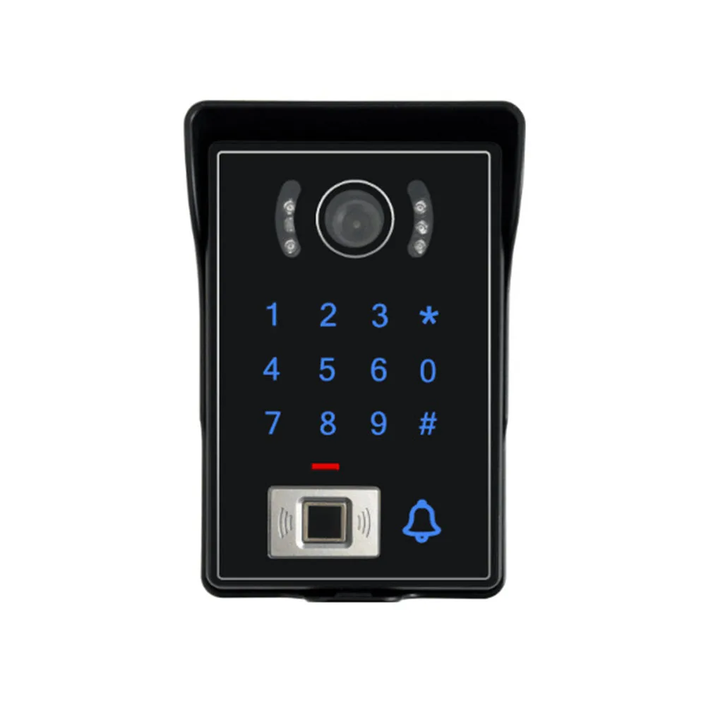 800P Wifi Ip Video Door Phone Video Intercom 7'' Touch Screen Free App Remote Unlock Code Keypad Rfic Card Access Control System