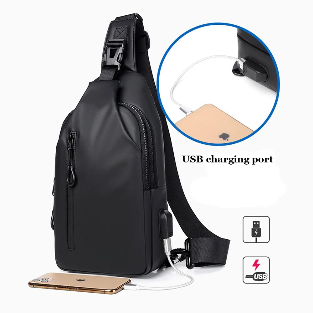 HVTIL-Sac de Poitrine de Luxe pour Homme, Imperméable, Mode Décontractée, Pack de Voyage pour Jeunes, Haute Qualité, Grande Capacité, Solide, Bandoulière Initiée