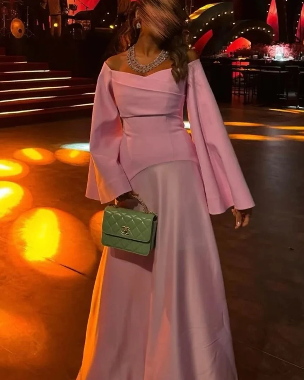 

Customized High Quality Exquisite Charmeuse Criss-Cross Pleat A-line Off-the-shoulder Long Dresses Bespoke Occasion Dresses Sexy