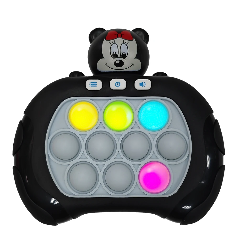 Snel Druk Spel Pop-up Fidget Bubble Elektronisch Pop it Pro Spel Pikachu Stitch Spiderman Licht Anti-stress Speelgoed voor Kinderen Cadeau
