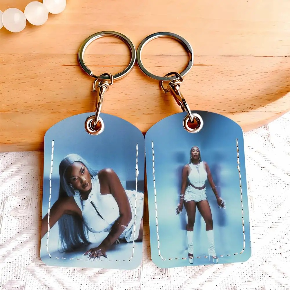 Singer A-Aya Nakamura Card Holder With Keychain Executive Protection For Bank Credit Subway Bus Case