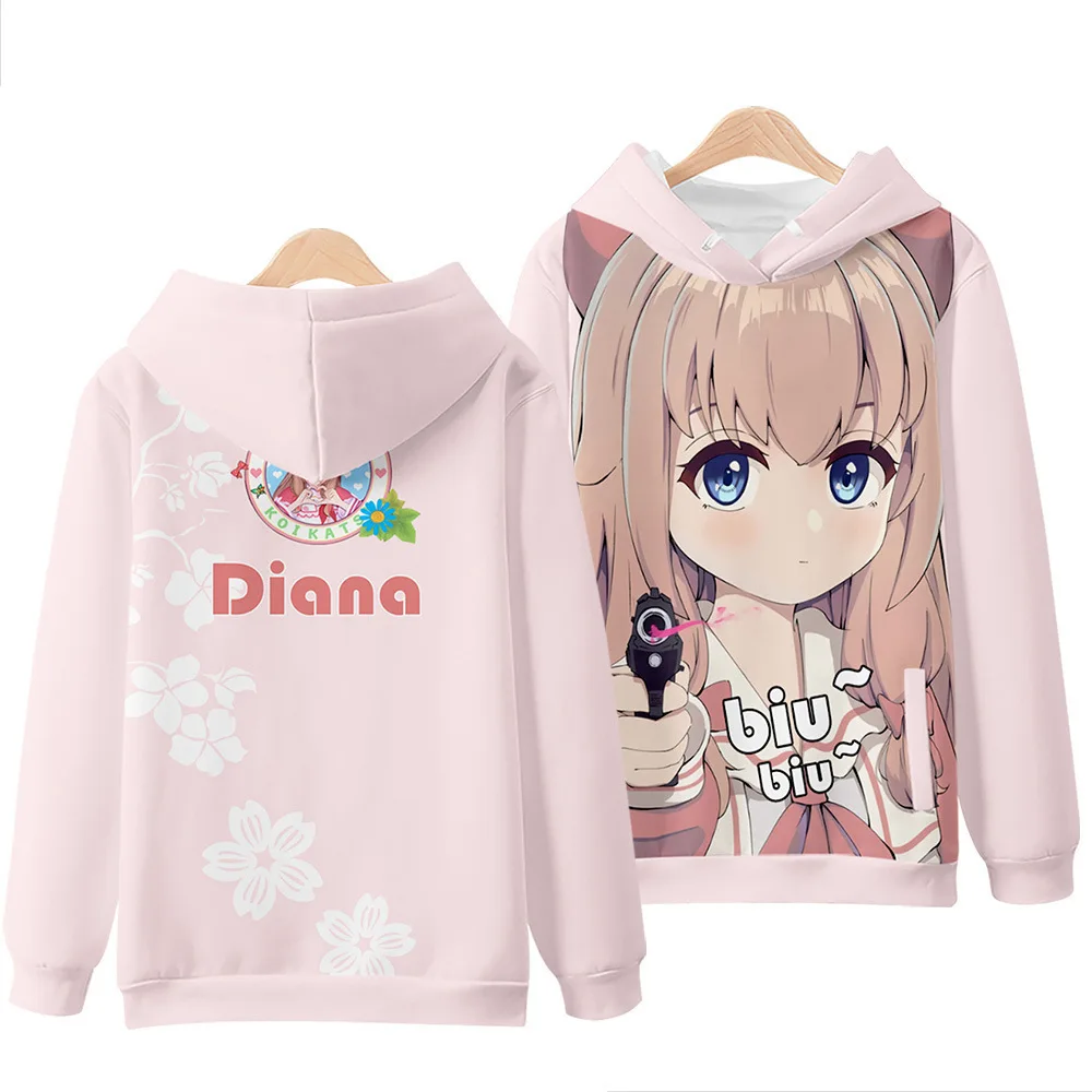 Anime Hololive Vtuber Asoul 3D Fashion Women Man Fall Hoodies Sportswear Hooded Youthful Kawaii Kids Oversized Hooded Sweatshirt