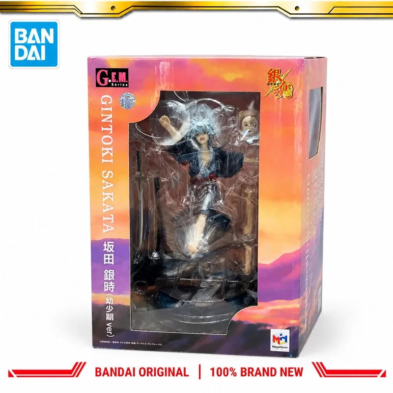 In Stock Bandai Original Megahouse Gintama Sakata Gintoki Action Figure Model Doll Brand New Boxed Anime Characters Toys Model