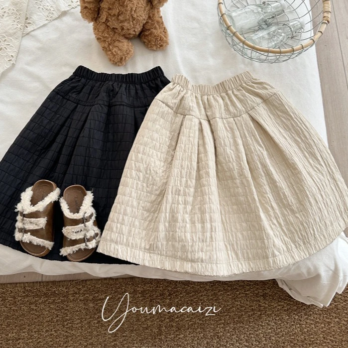

Юбка для девочек, осень-зима 2021, новая детская одежда, корейская длинная юбка в западном стиле для маленьких девочек с эластичной резинкой на талии