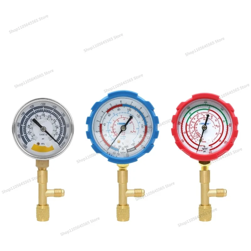 For Vacuum Pump with Vacuum Meter Connected To Tee Equipment, Refrigeration System Evacuated Pressure Measurement