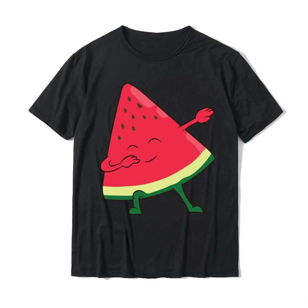 Funny Watermelon Summer Melon Juice Dabbing Watermelon Tshirts Homme Custom Cotton Men's Tops Shirts Europe Cute Shirts for man