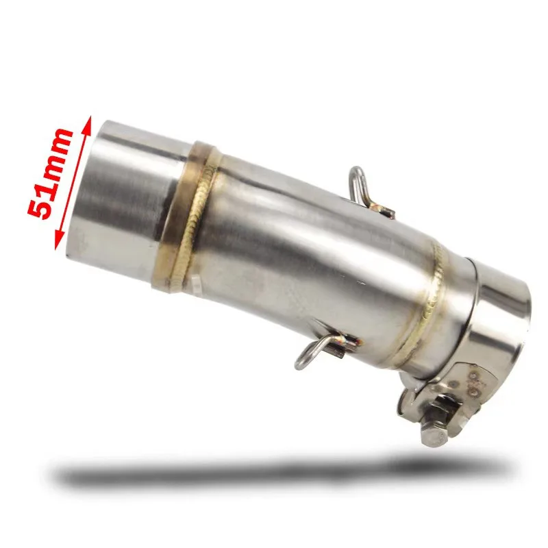 

For Kawasaki Ninja 400 250 2017-2024 Z250 Z400 17-24 Ninja400 Ninja250 Motorcycle Exhaust Muffler Mid Link Pipe 51mm Slip-On