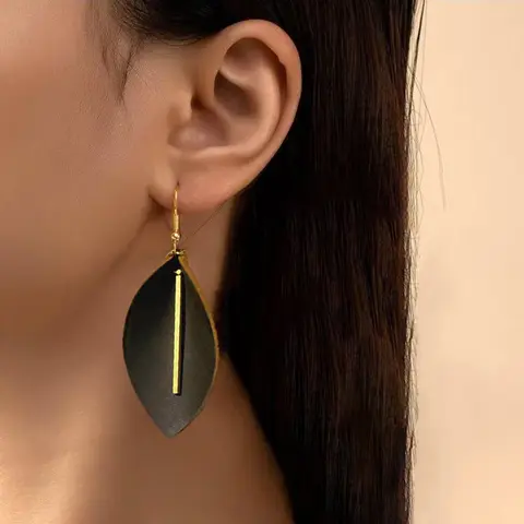 8 best sales läderörhänge - №8