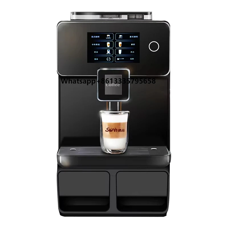 

Smart Freshly Ground Coffee Machine Commercial Bean to Cup Coffee Machine Touch Screen 19 Bar Espresso Coffee Machine