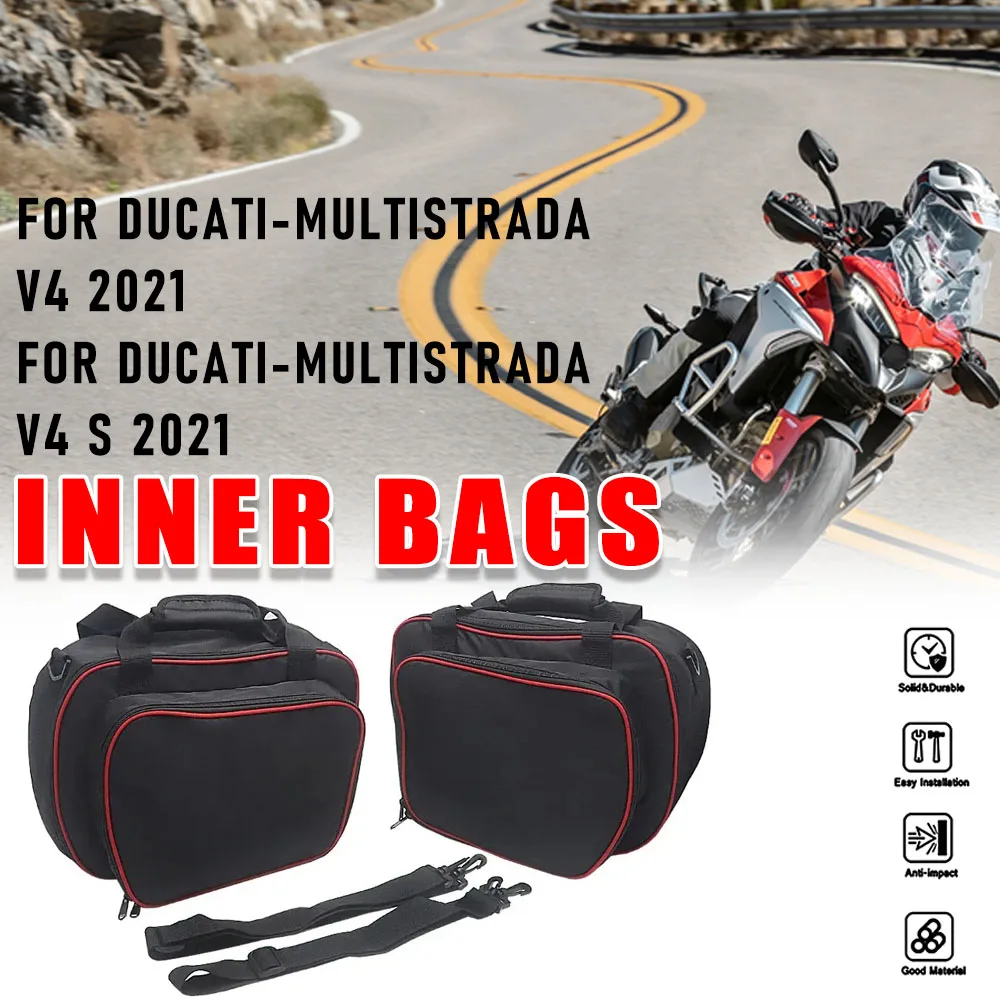 

Inner Bags Plastic Side Panniers Cases Motorcycle Accessories MULTISTRADA v4 Suitable FOR Ducati Multistrada V4 S 2021
