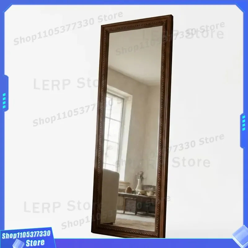 Modern Square Wall Mounted Floor Mirror Simple Design Full Length Body Reflection Glass for Bedroom Living Room Home Decor