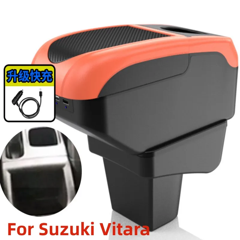 NEW For Suzuki Vitara Armrest Box Central Store Content Storage Double Layer Car Modification Accessories Interior Retractable