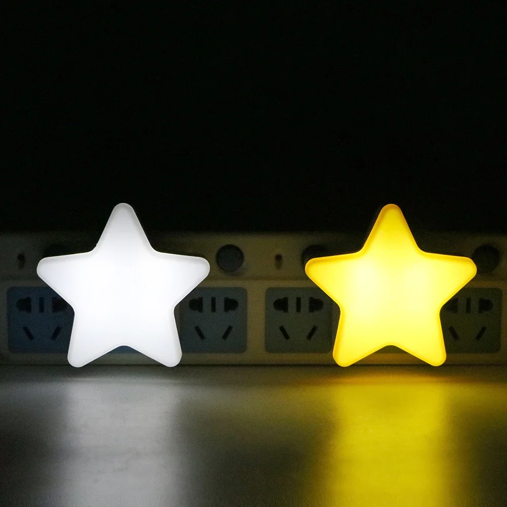 Children's Star Shape Night Light, EU Plug Socket, Wall Lamp, LED Night Light Control, Home Lighting, Room Decoration