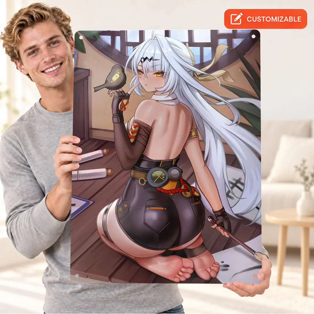 Zenless Zone Zero Yixuan Printed Poster Personalized Aluminum Metal Sign Digital Anime Illustration Wall Art For Home Office