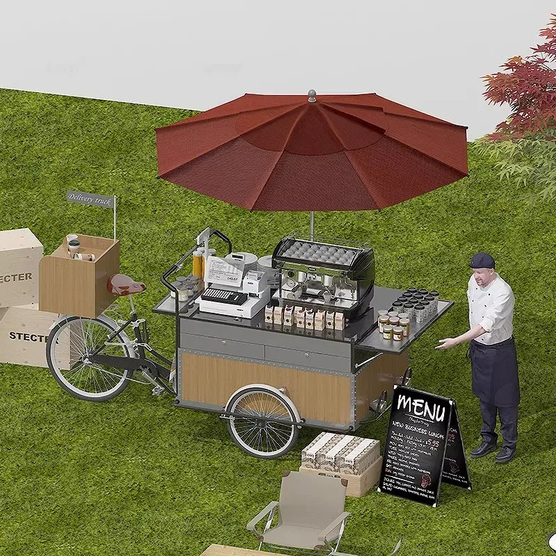 

Многофункциональная уличная тележка-прилавок из кованого железа