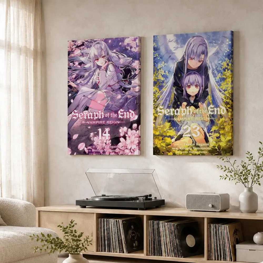 S-seraph Of The End Anime Framed Wall Painting Wood Canvas Poster For Living Room Bedroom Hallway Office Home Decor Gift