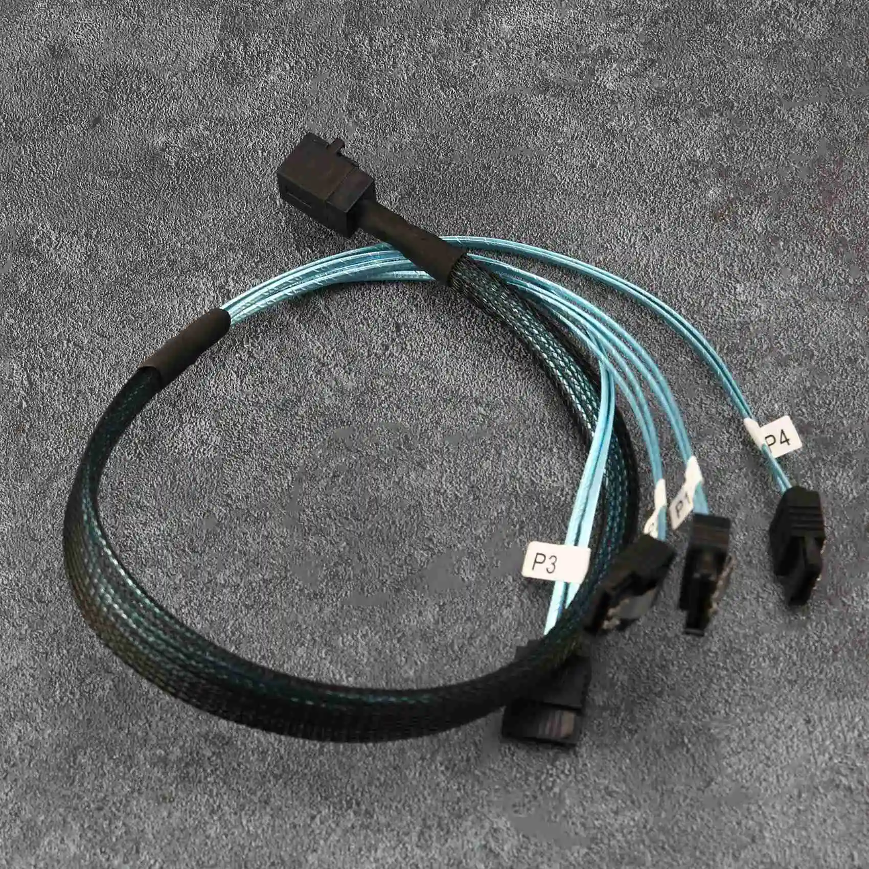 A19E-2X Internal Mini SAS Ke Kabel SATA, SFF-8643 Ke SATA Forward Breakout Kompatibel dengan Hard Drive Pengontrol Serangan (1,6 Kaki)