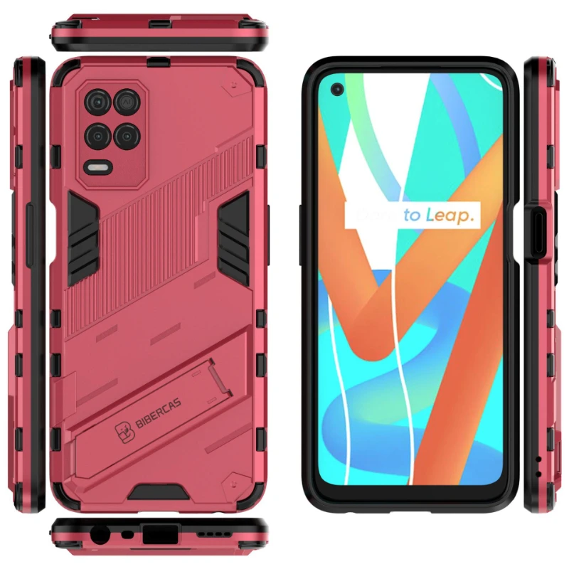 ل ممن لهم Realme 8i 8 برو 4G Realme 8 5G درع للصدمات جراب هاتف الغطاء الخلفي المغناطيسي مسنده مكافحة سقوط حماية كوكه حالات