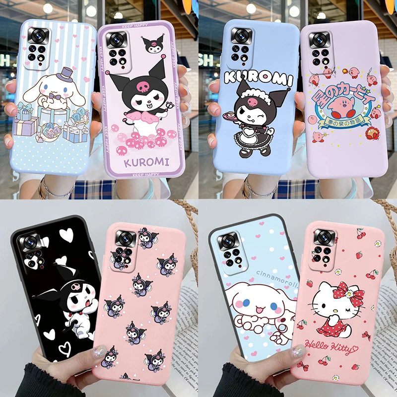 For Redmi Note 11 11S 4G Note11 Pro 11 Pro Plus 5G Funda Case Kuromi Rabbit Kawai Cartoon Anime Soft TPU Phone Cover Sanrio?Bags