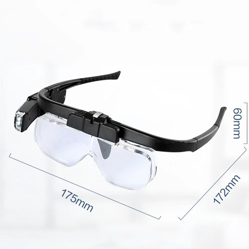 USB Rechargeable Reading Glasses Magnifier 1.5X 2.0X 2.5X 3.5X 4.0X 4.5X For Reading Illuminated Magnifier Magnifying Gl