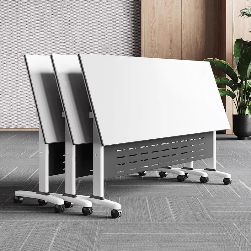 Foldable training table Conference table and chair combination Movable splicing Multifunctional office squad double desk
