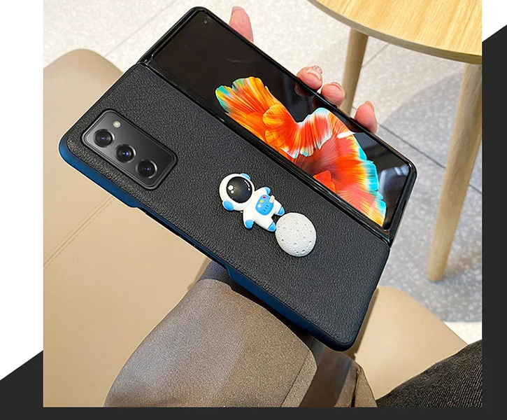 Moda de luxo flor suporte pérola crossbody cinta corrente caso couro para samsung galaxy z fold6 caso z fold5 3 capa z fold4 2