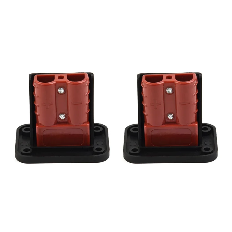 

YOST-2Pc 50A For Anderson Plug Connector Flush Mount Bracket Panel Cover For Caravan Boat Truck Cable Connectors Plug