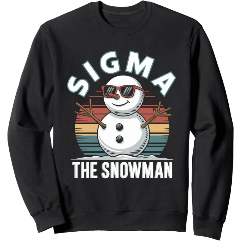 

Sigma The Snowman Funny Retro Christmas Winter Rizz Meme Sweatshirt