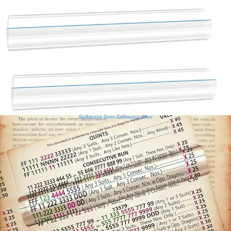 

573B Clear Mahjong Line Finder Guding Ruler for Elderly Senior Card Player
