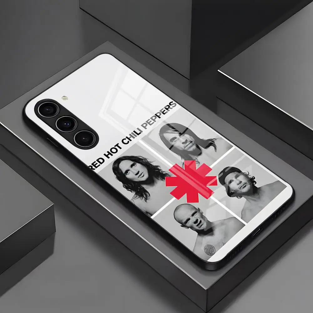 Funda de teléfono R-Red Hot Chili Peppers para Samsung S26 S25 Plus S20 S20 Plus S22 Ultra S23 FE S21 Plus S21 Ultra, cubierta de cristal