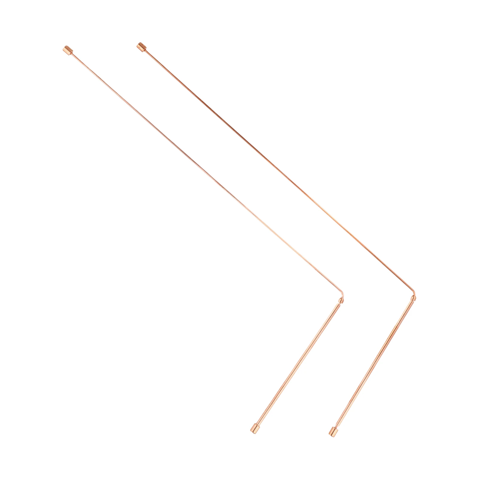 2pcs 99.9% Copper Dowsing Rods Metal Detector Rod For Water Witching Portable Dragon Seeking Tools Divining Rod Gold Probe Rod