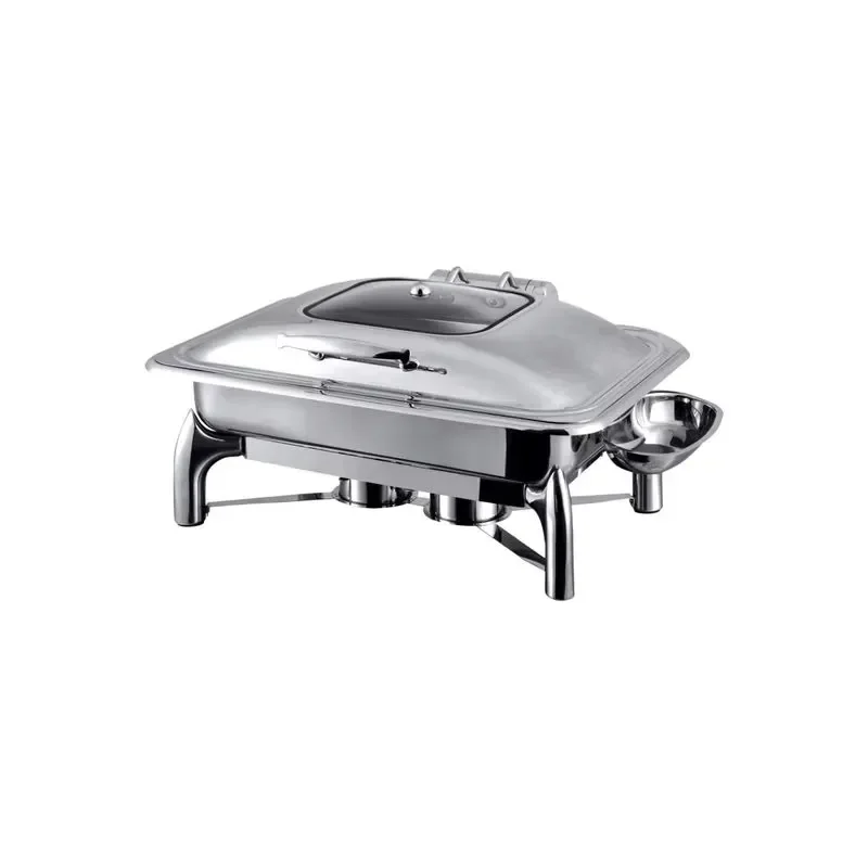 Stainless Steel Rectangular Hydraulic Hot Pot Warmer for Hotel Buffet Food Service Commercial Grade Heating Equipment