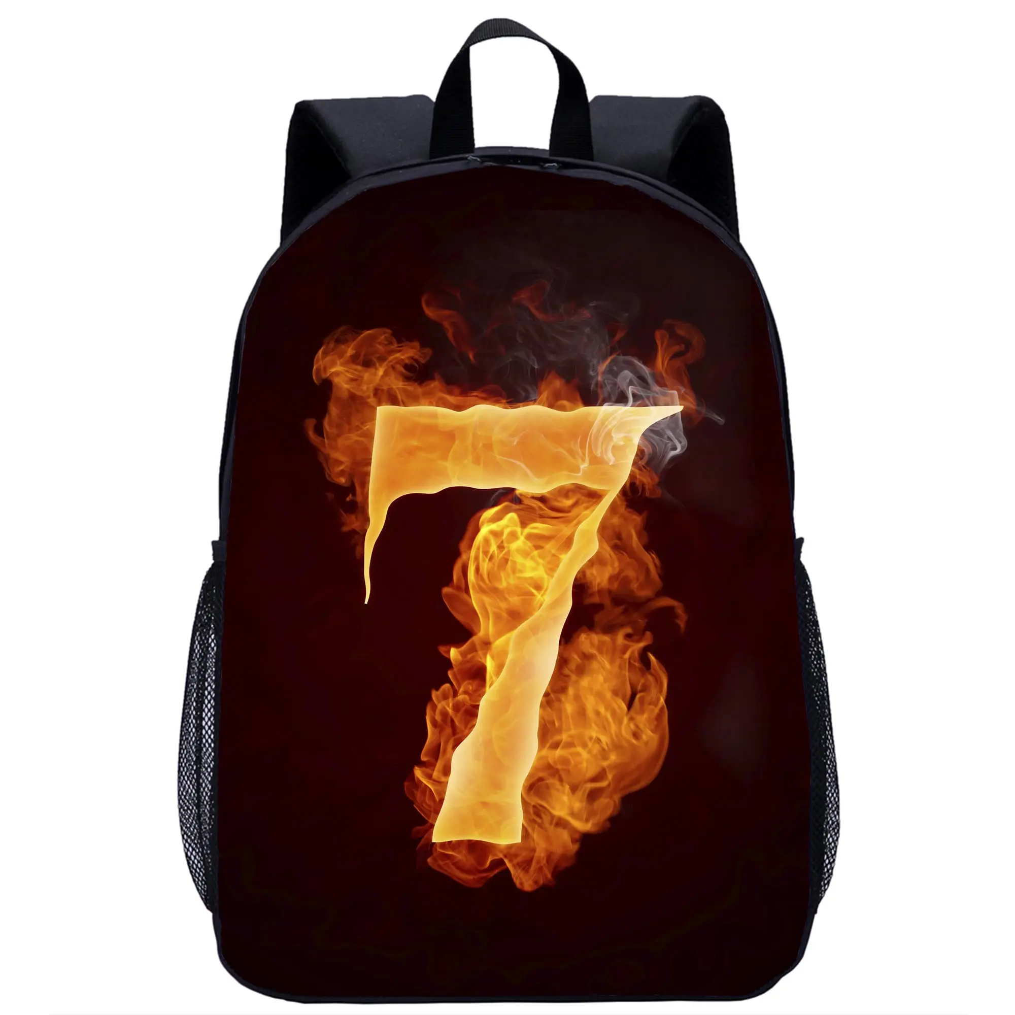 School Season Boys Backpack 16 Inch 3D Print Number Schoolbag for Teenage Black Backpack Large Rucksack Back To School Gift