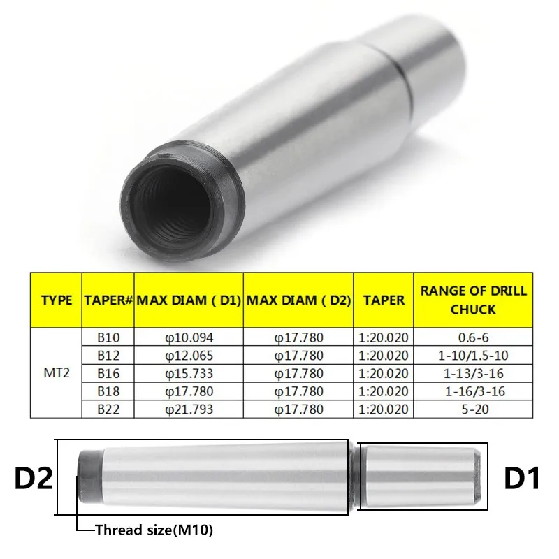 Imagem -02 - Xcan-torno Ferramenta Morse Taper Shank Drill Chuck Arbor para Cnc Máquina de Perfuração Mtb2-b10 B12 B16 B18 Porta-ferramentas