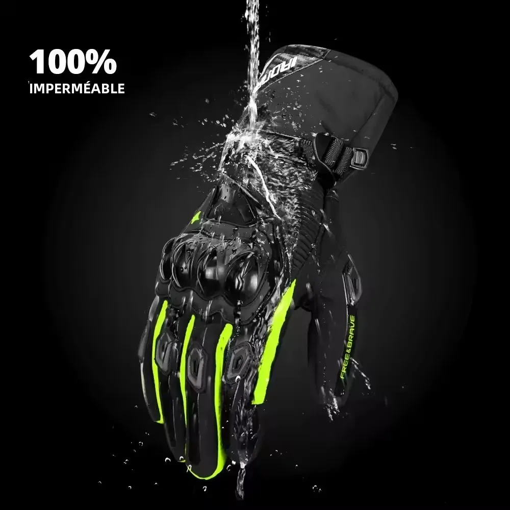 قفازات الدراجات النارية يندبروف مقاوم للماء Guantes موتو دراجة نارية قفازات ركوب الخيل شاشة تعمل باللمس موتو موتوكروس قفازات أربعة مواسم #2