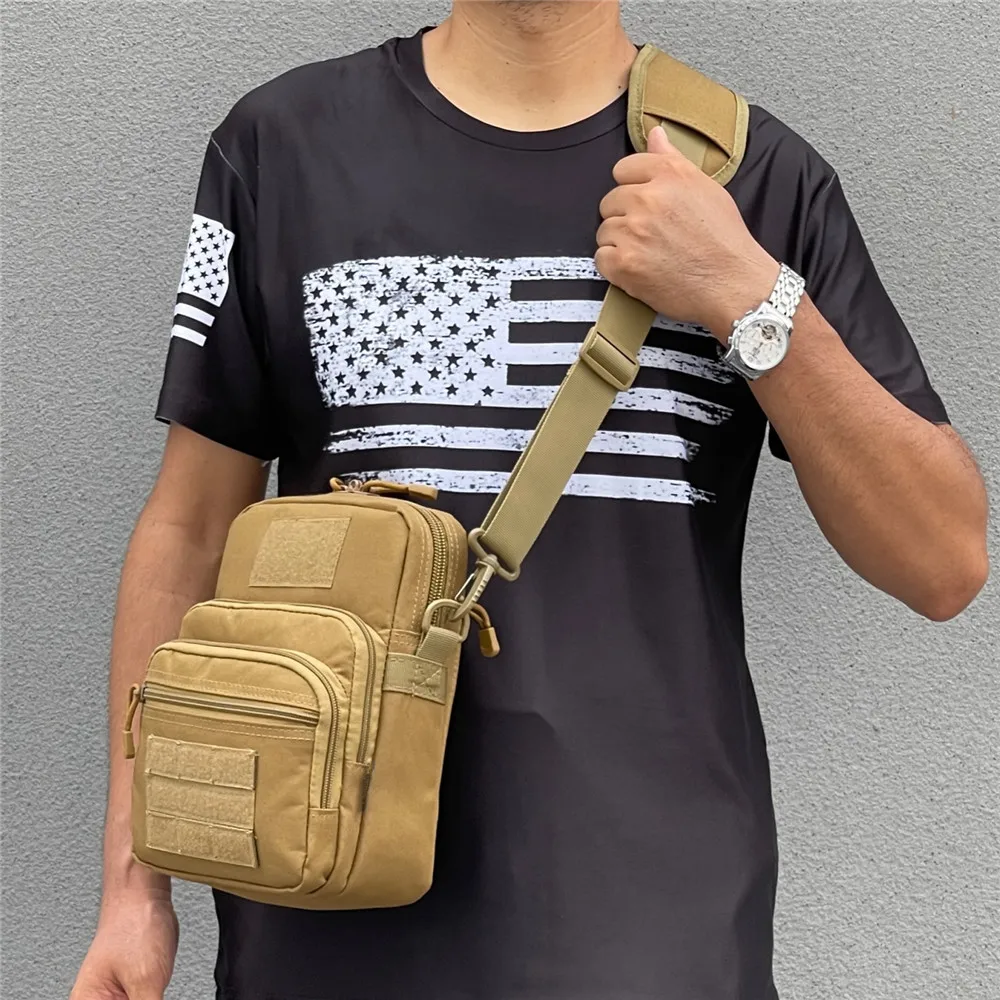 

Tactical single shoulder crossbody waist hanging bag, multifunctional outdoor travel, mountaineering, waterproof