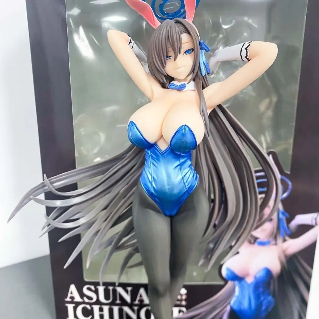 29cm Blue Archive Figure Ichinose Asuna Anime Bunny Girl Action Figure Toy Game Statue Pvc Adult Collectible Model Doll gift